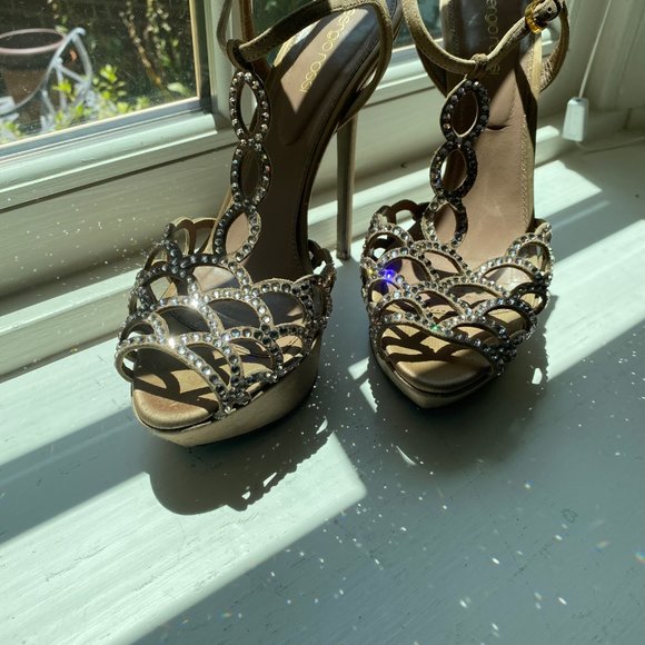 Sergio Rossi Swarovski Crystal Heels - Picture 2 of 3